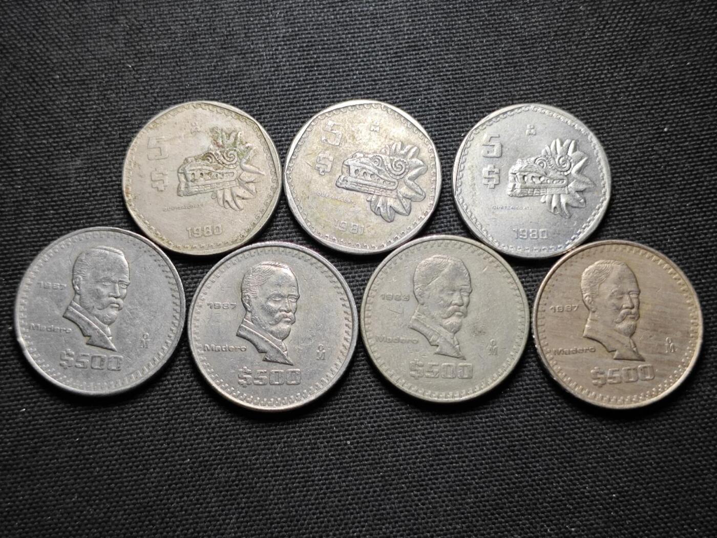 KK钱币收藏小铺  第359场  2月预留时间 周末发货  墨西哥一组7枚