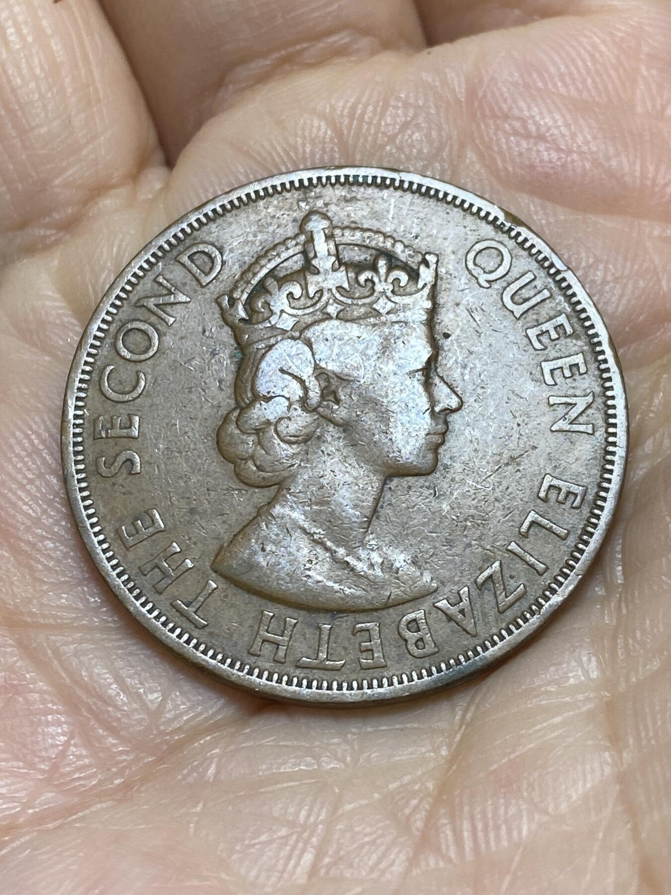 2025年第一百一十八场(总第一百四十四场）外国好品散币(免佣金) 英属加勒比领地1955年2分(伊丽莎白二世青年带冠，首发年)
