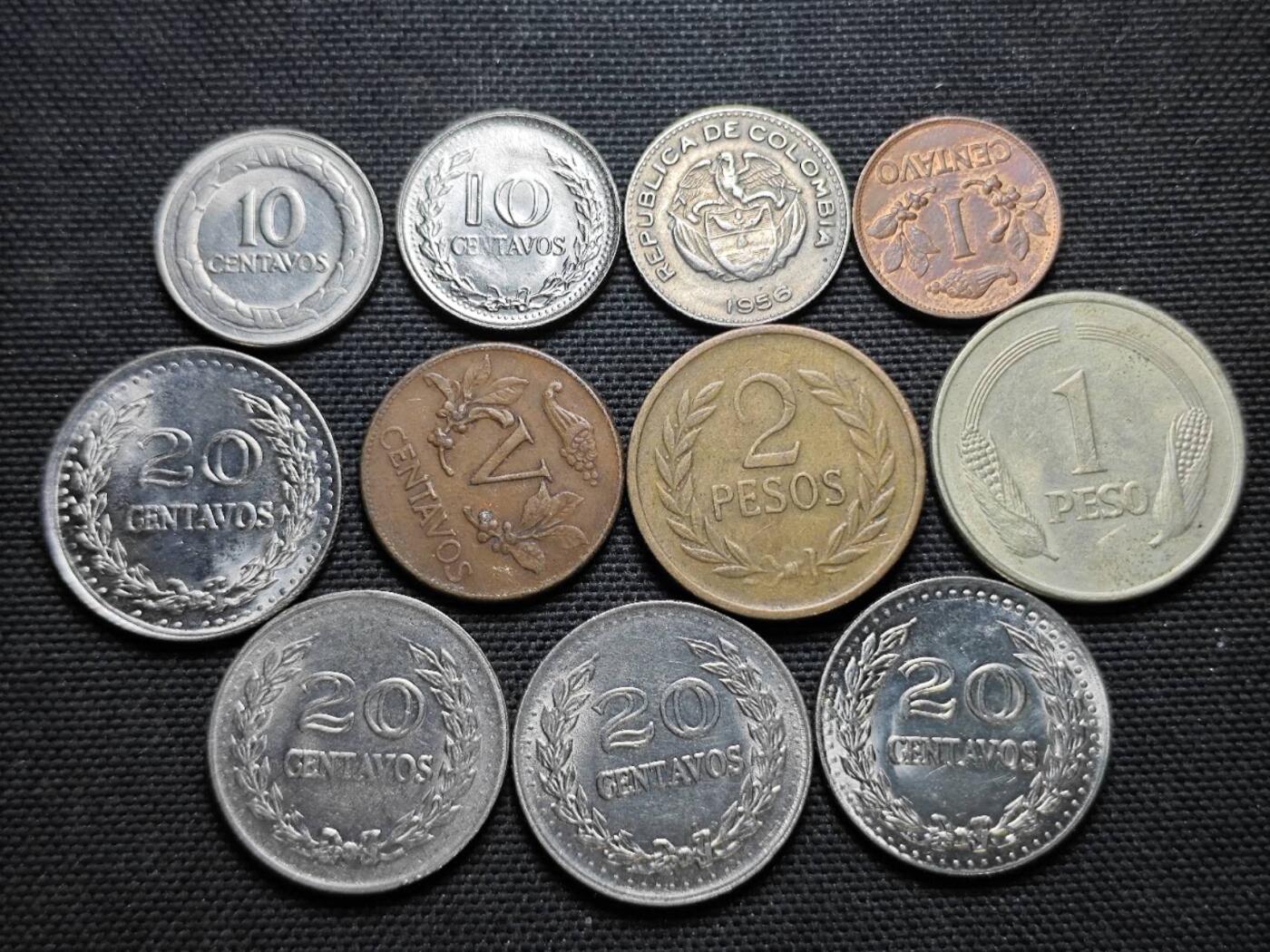 KK钱币收藏小铺  第359场  2月预留时间 周末发货  哥伦比亚一组11枚