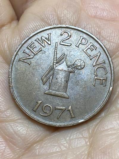 2025年第一百一十八场(总第一百四十四场）外国好品散币(免佣金) - 英属根西岛🇬🇬1971年2新便士(伊丽莎白二世，十进制第一版)