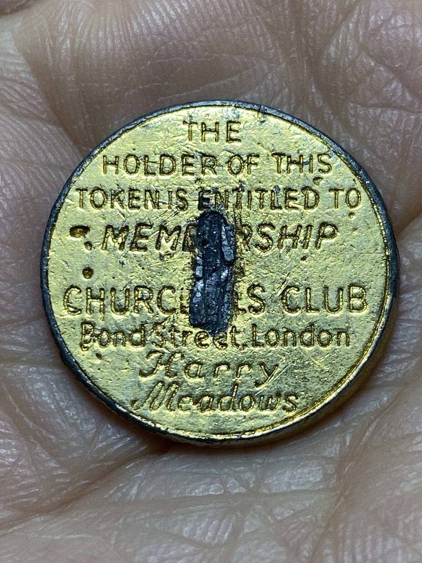 2025年第一百一十八场(总第一百四十四场）外国好品散币(免佣金) 英国🇬🇧伦敦邦德街Churchills Club会员章牌