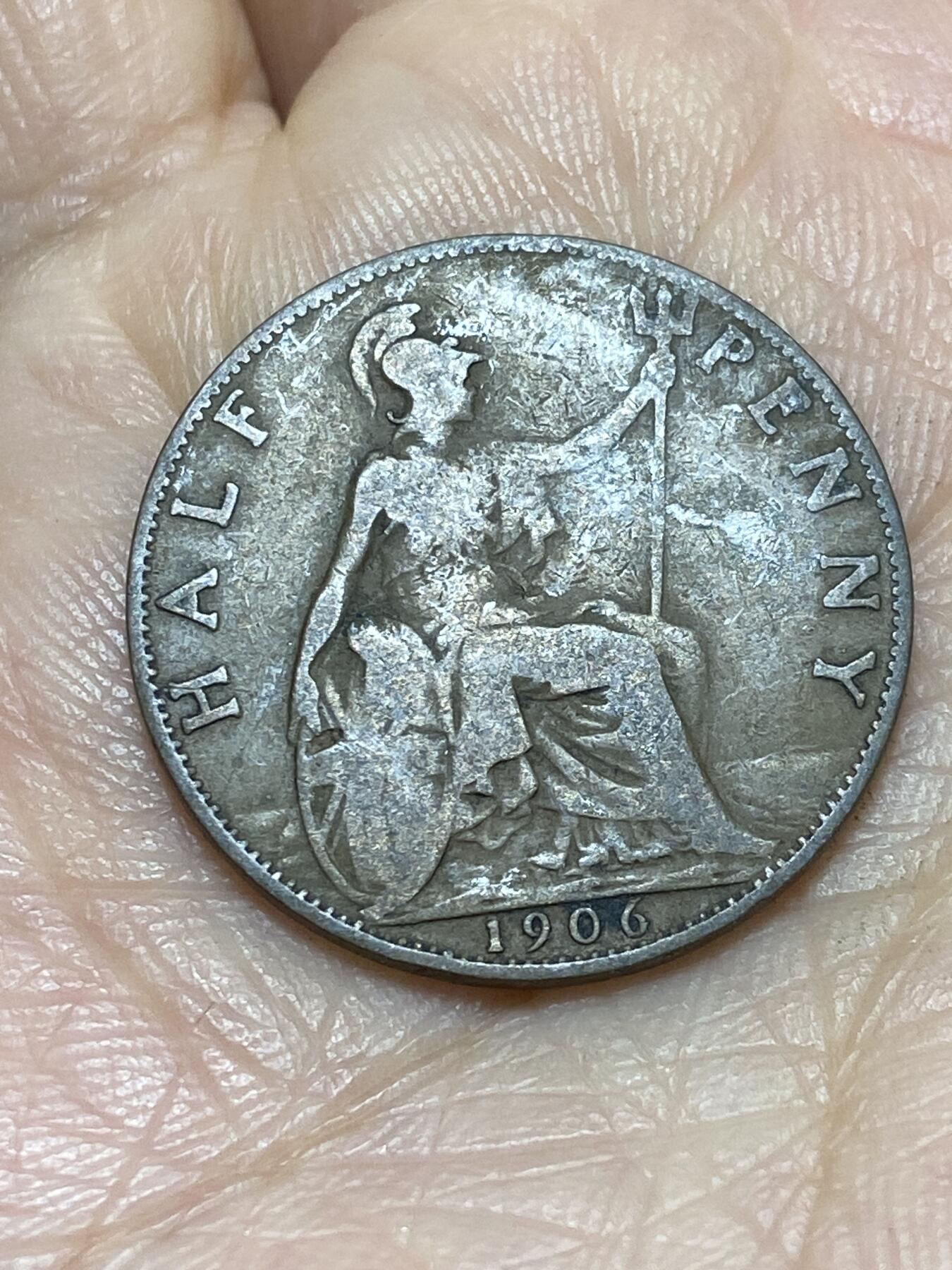 2025年第一百一十八场(总第一百四十四场）外国好品散币(免佣金) 英国🇬🇧1906年半便士(爱德华七世时期)