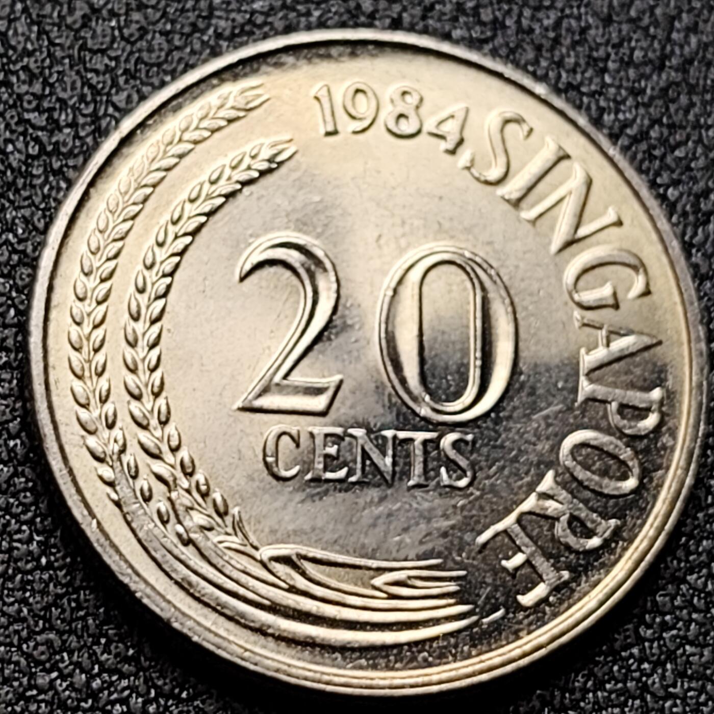 泉币菌-第118场-精品福利场 原光极美 高币值 1984年 新加坡20分 海洋动物-剑鱼 24mm 