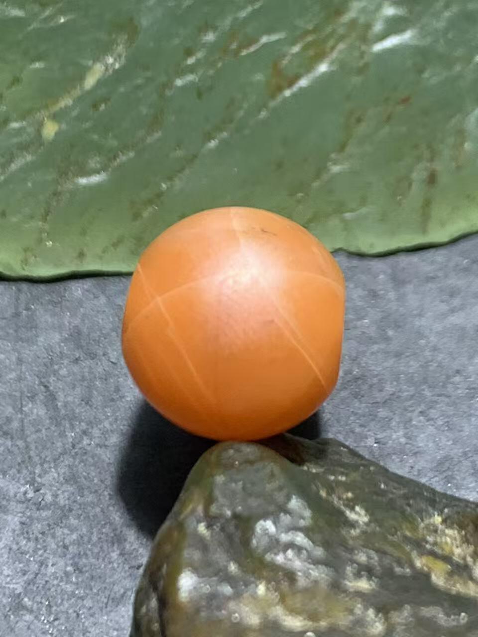 保山南红亚光通货三通佛头一个