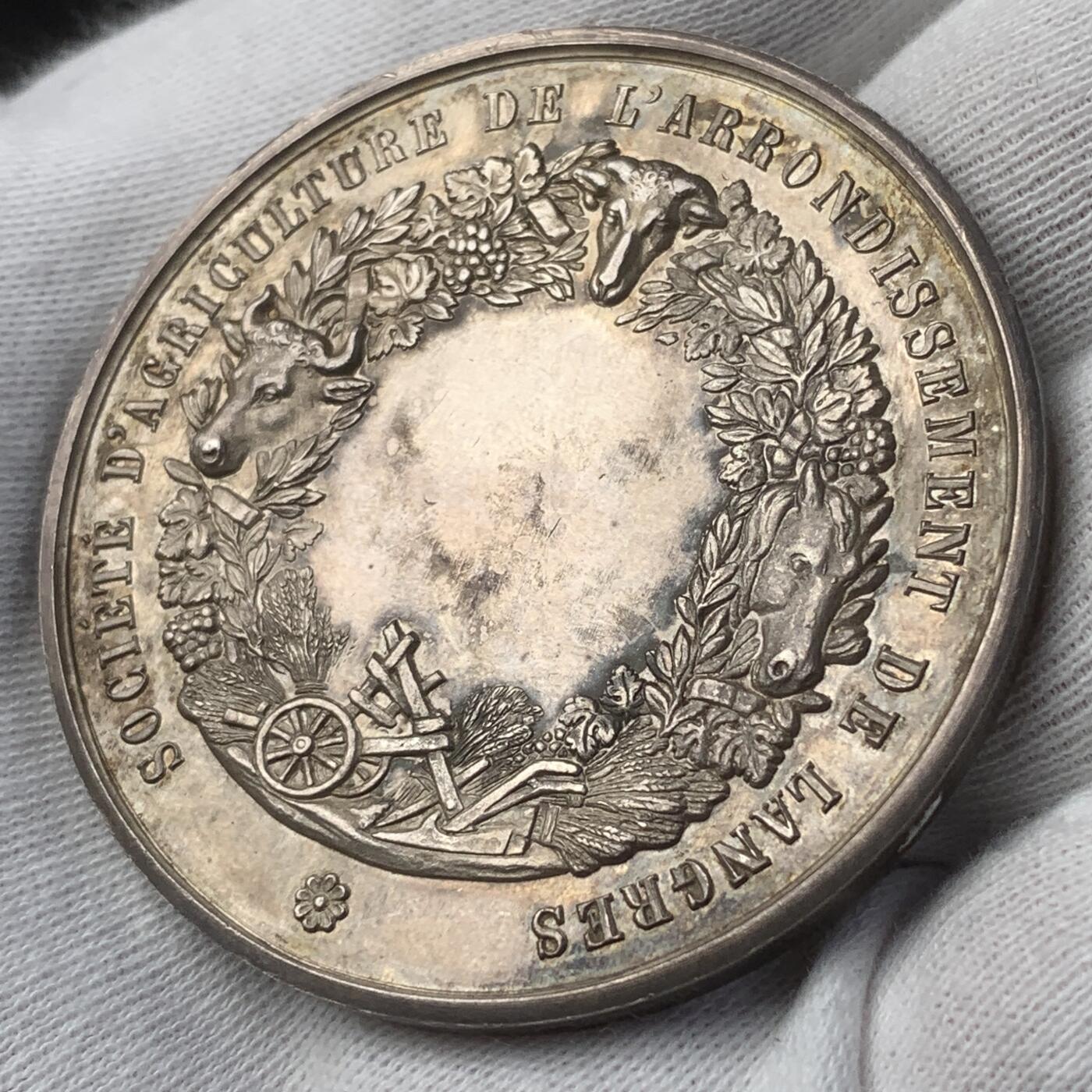 掌中浮雕-藏着的欧洲第039场 法国农业银章，51mm，59.95g，