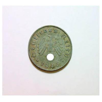 稀年 德国第三帝国1943年G版10芬尼 好品 - 稀年 德国第三帝国1943年G版10芬尼 好品