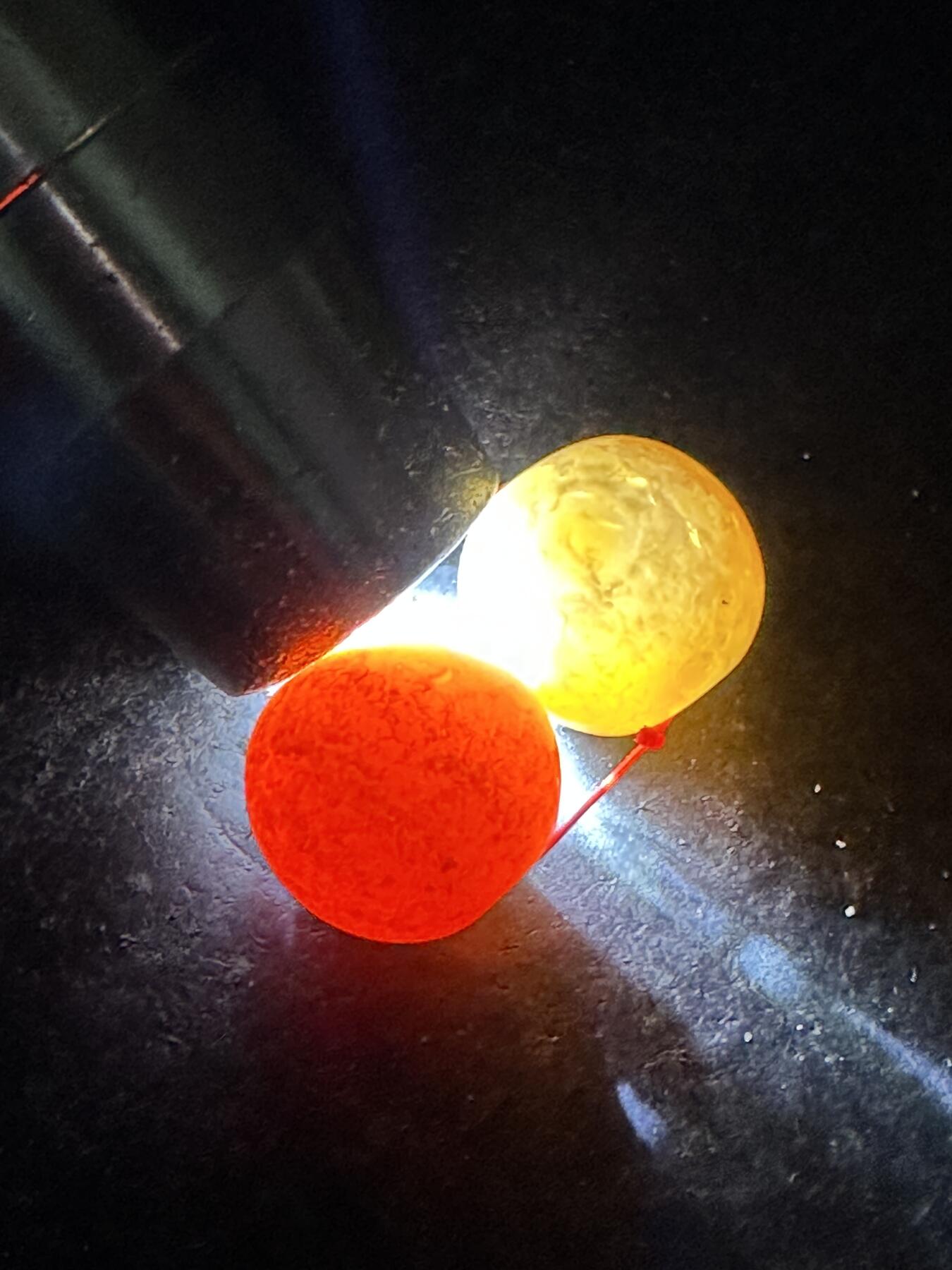 精美高玉化奶油皮风化纹玛瑙苹果珠一对，，