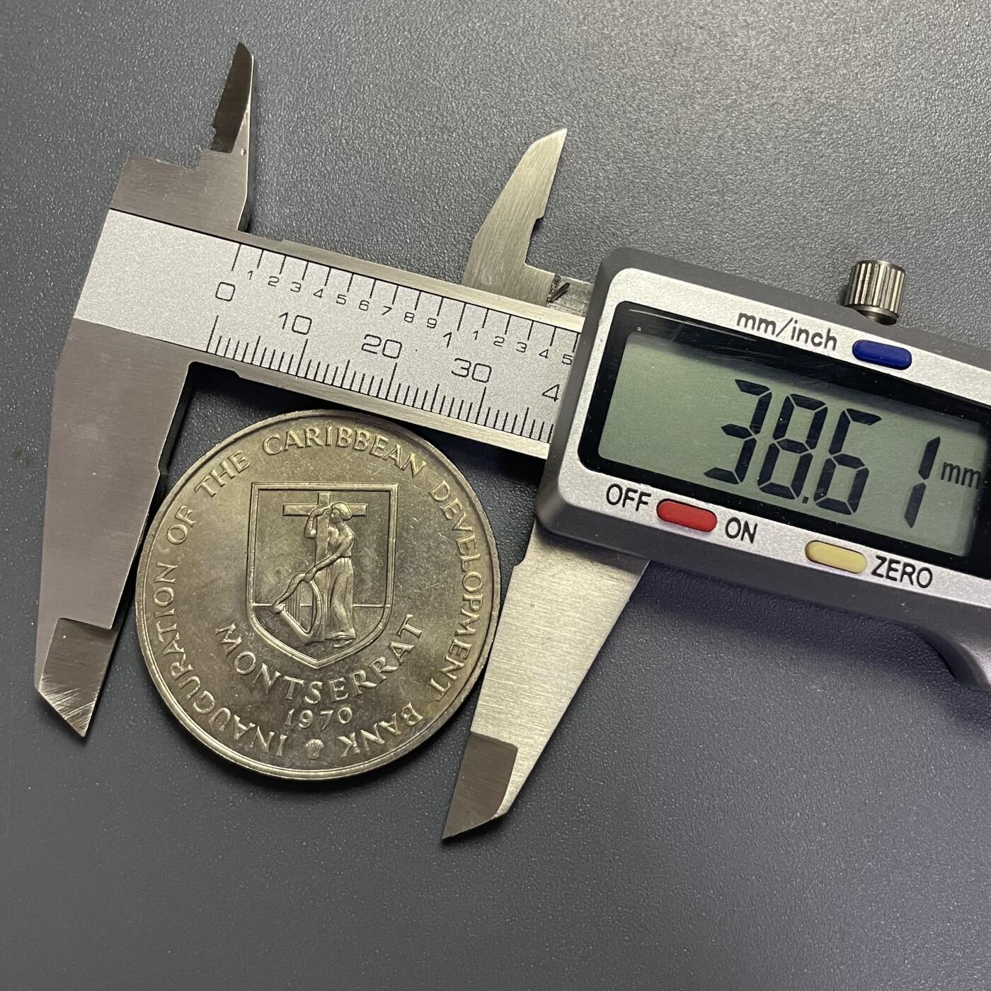 回流1115 蒙特塞拉特1970年4元大铜镍币 FAO系列名誉品 香蕉币 稀少品种 全新品相