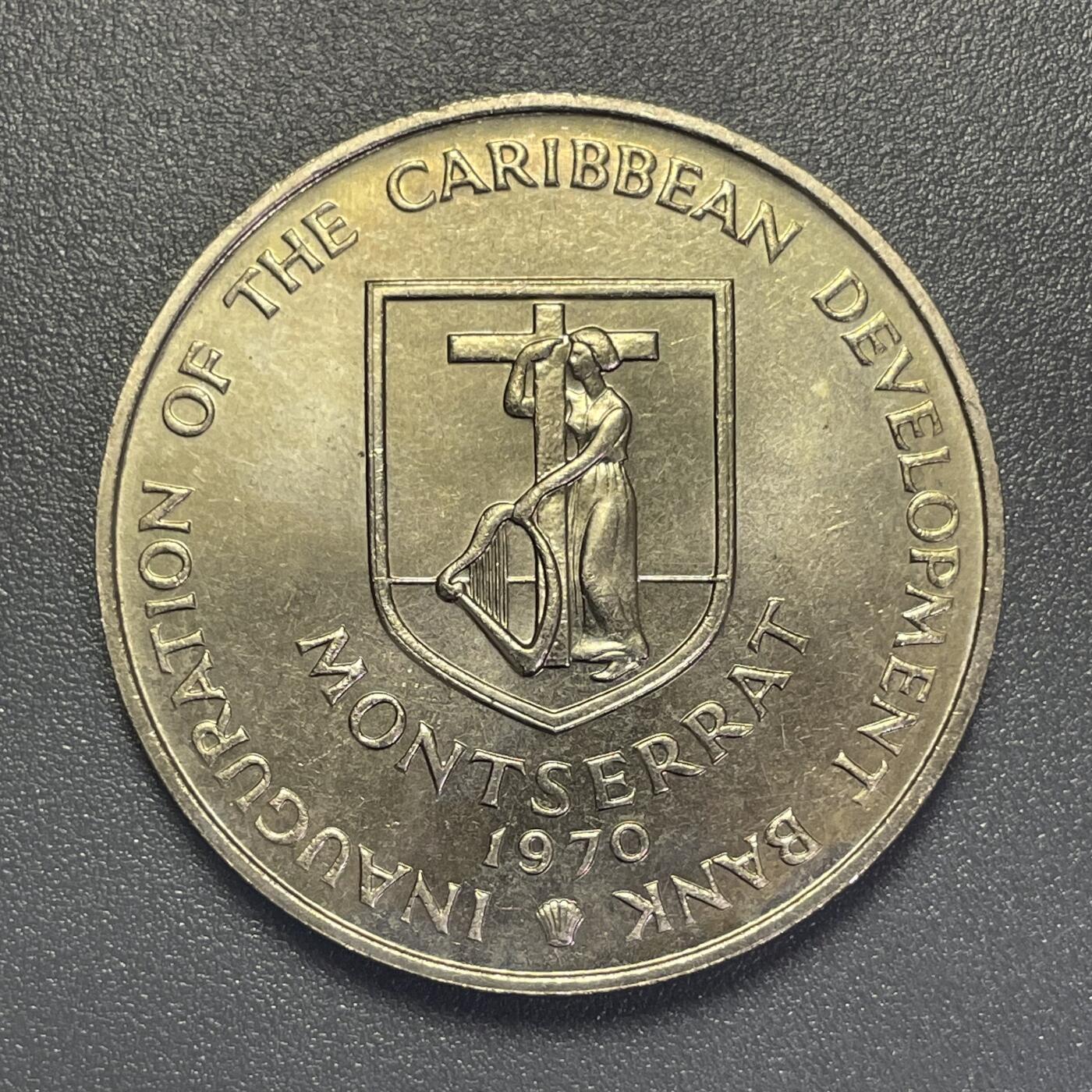 回流1115 蒙特塞拉特1970年4元大铜镍币 FAO系列名誉品 香蕉币 稀少品种 全新品相