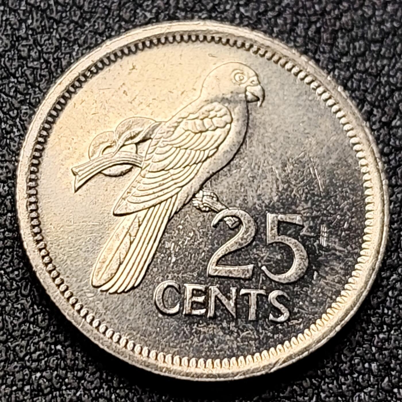 泉币菌-第118场-精品福利场 原光极美 塞舌尔1982独年25分 鹦鹉 铜镍19mm 