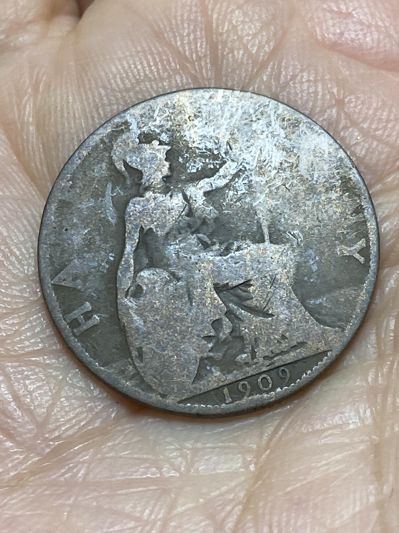 2025年第一百一十八场(总第一百四十四场）外国好品散币(免佣金) 英国🇬🇧1909年半便士(爱德华七世时期)