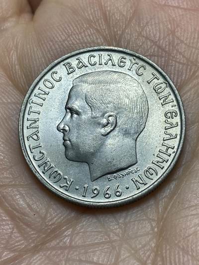 2025年第一百一十八场(总第一百四十四场）外国好品散币(免佣金) - 原光好品–希腊王国1966年2德拉克马(康斯坦丁二世时期)