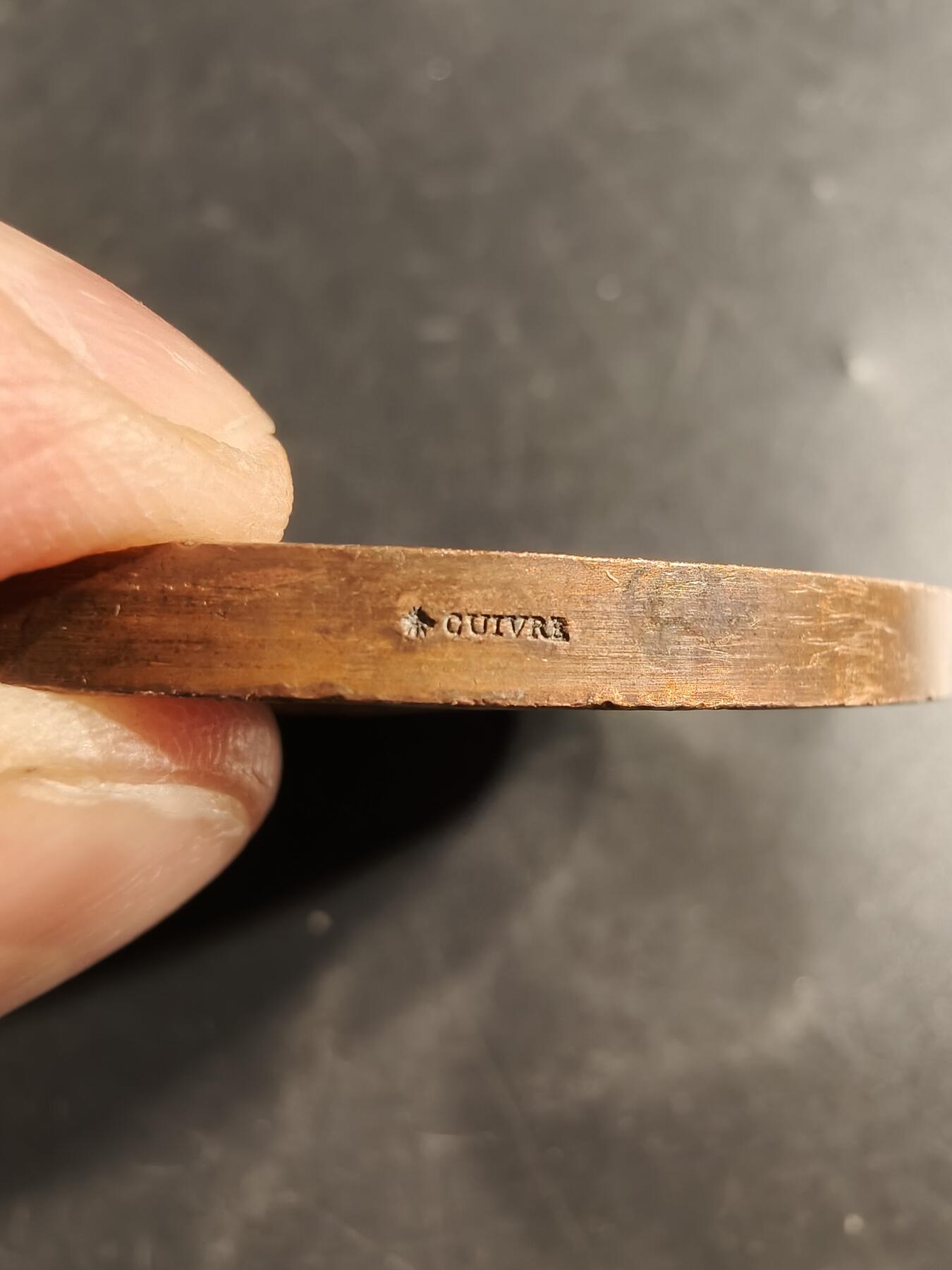 老王徽章第159期 法国农业协会大铜章      蜜蜂cuivre铜标     直径56mm.    重量92g