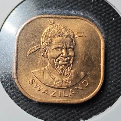 KK钱币收藏小铺  第360场  2月预留时间 周末发货 - 1974斯威士兰2分铜币 好品 