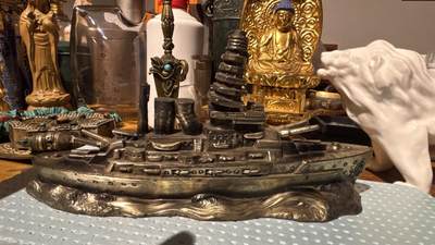 【罕见孤品】日本军舰文镇摆件 - 【罕见孤品】日本军舰文镇摆件