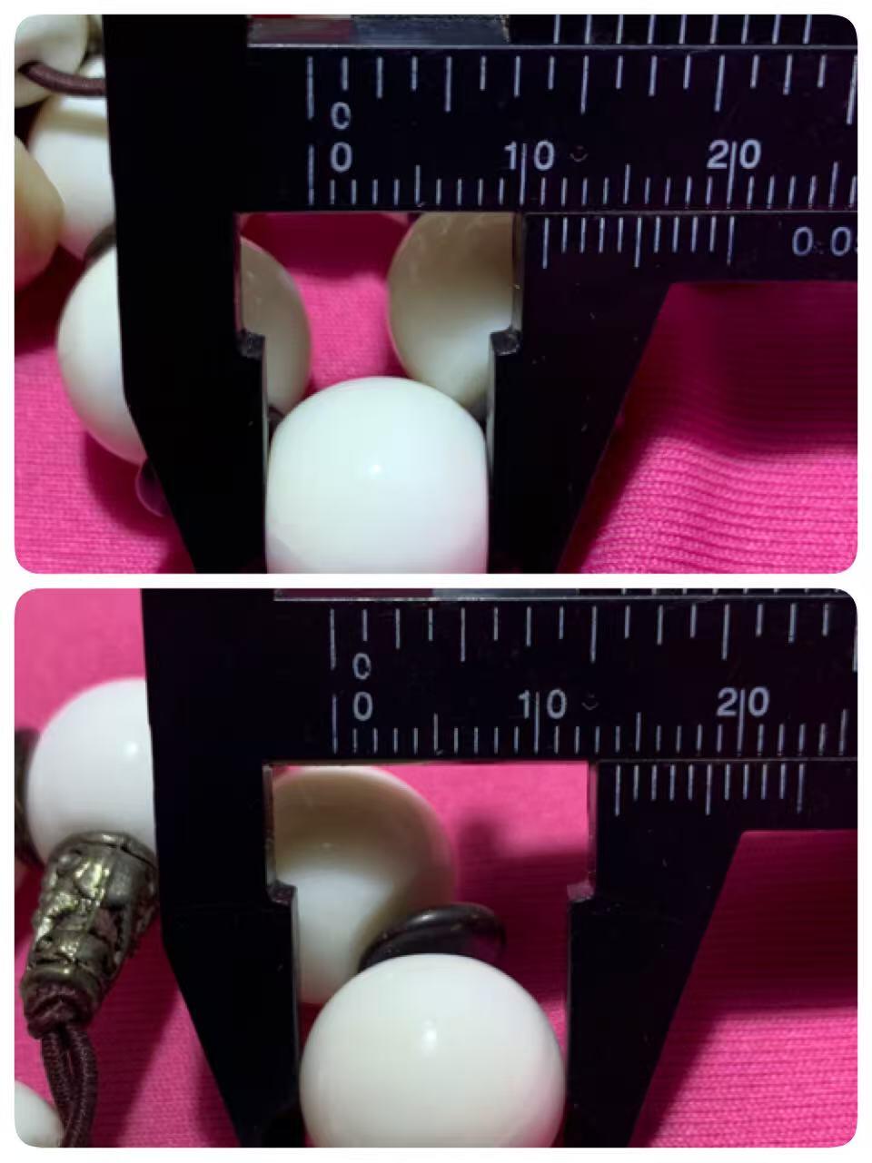 深海奶白高玉化贝化玉鼓珠手串一条