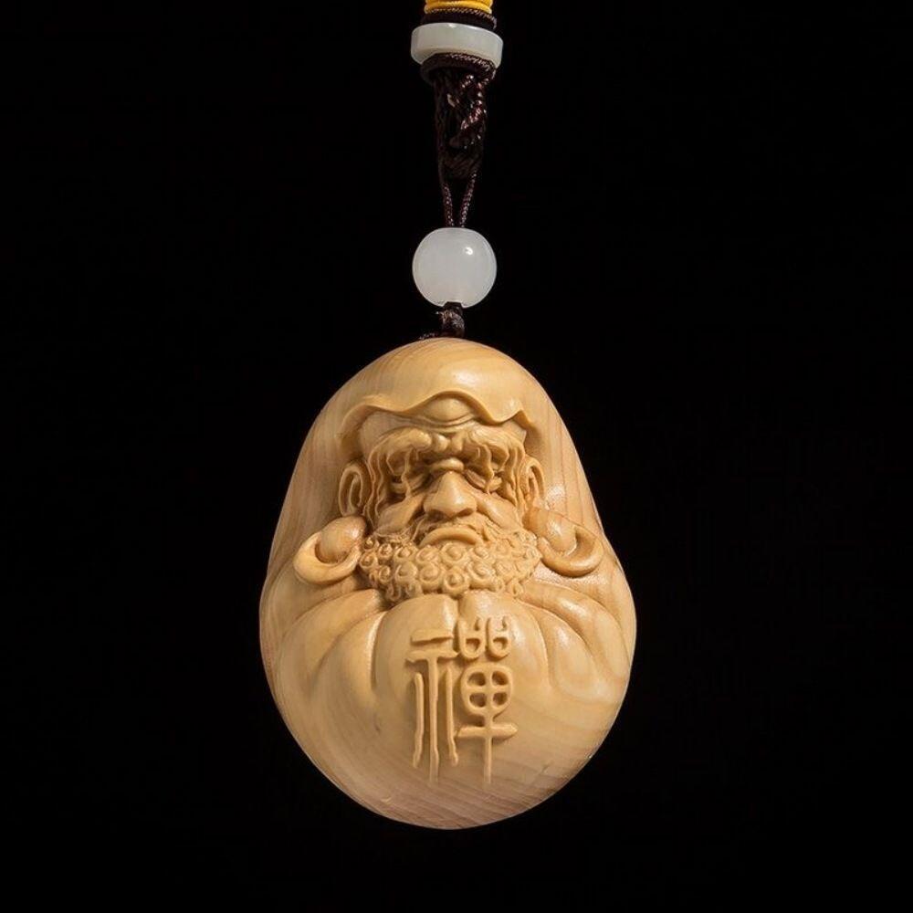 听雨轩 （十二）精品木雕 核雕 崖柏木雕刻手把件达摩祖师