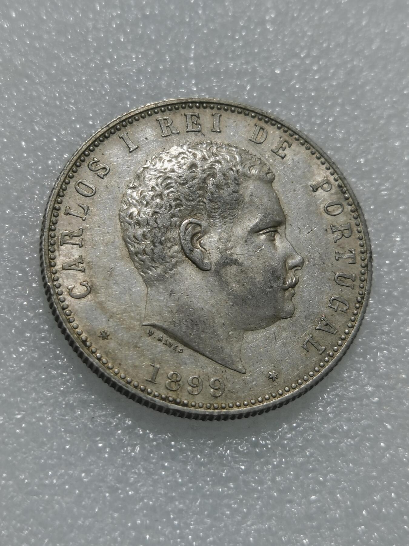 天下钱庄专场欢迎参拍 葡萄牙卡洛斯一世1000瑞斯银币