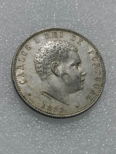 天下钱庄专场欢迎参拍 - 葡萄牙卡洛斯一世1000瑞斯银币