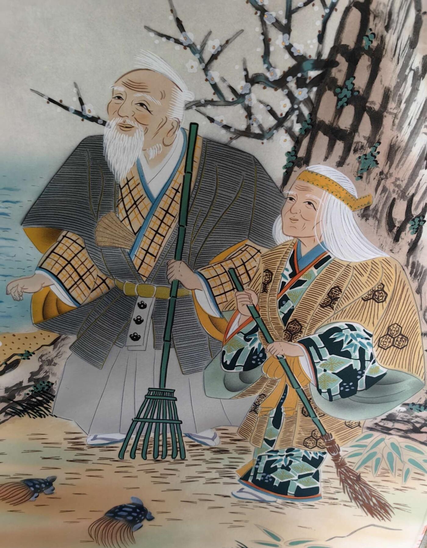 日本特选凌裱绢本卷轴