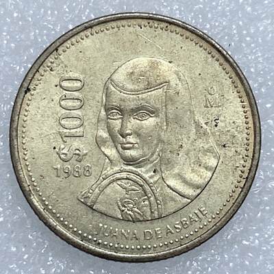 海外回流1元起拍小铺 各国钱币散币场 第19期 - 墨西哥1988年1000比索硬币