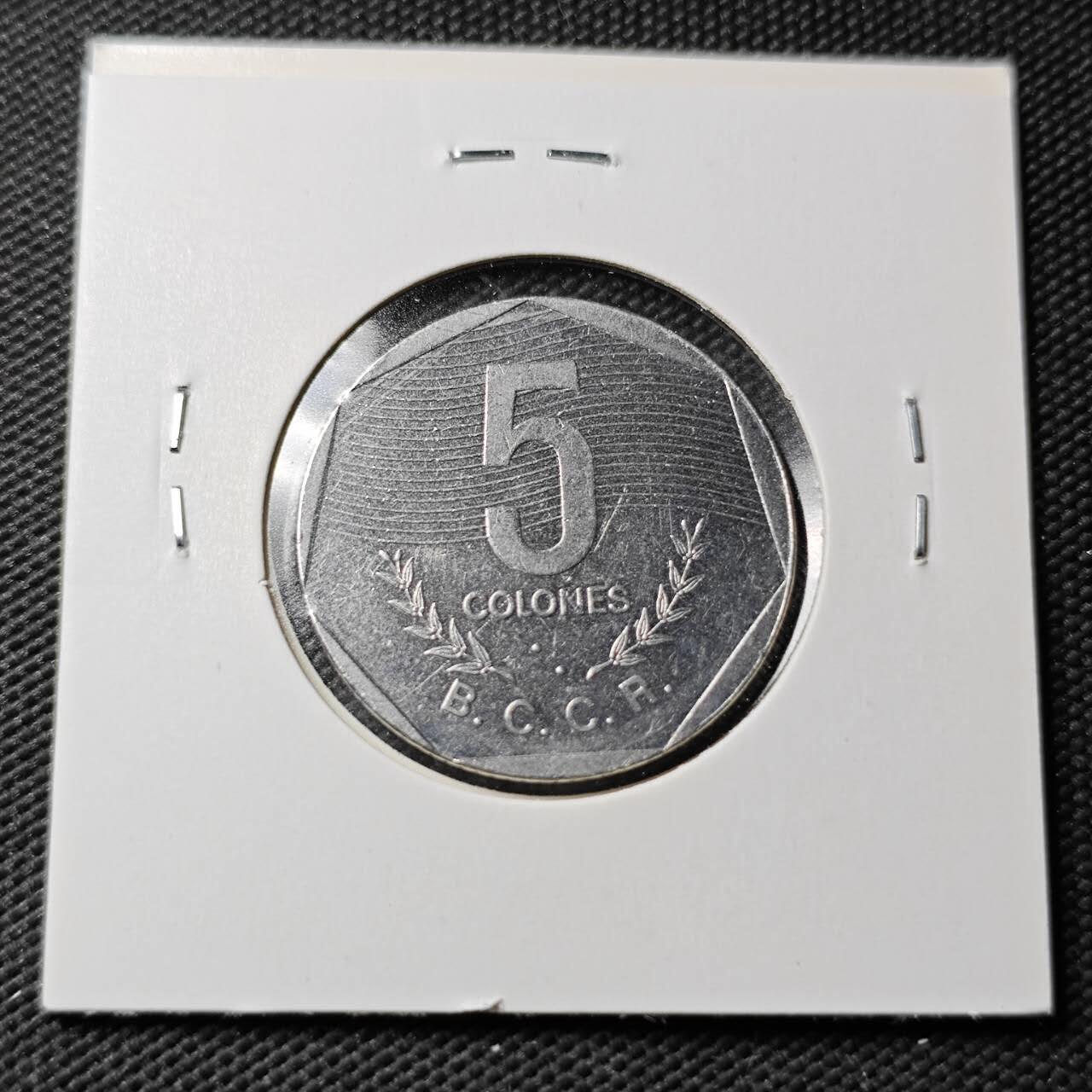 KK钱币收藏小铺  第360场  2月预留时间 周末发货 哥斯达黎加5科朗 