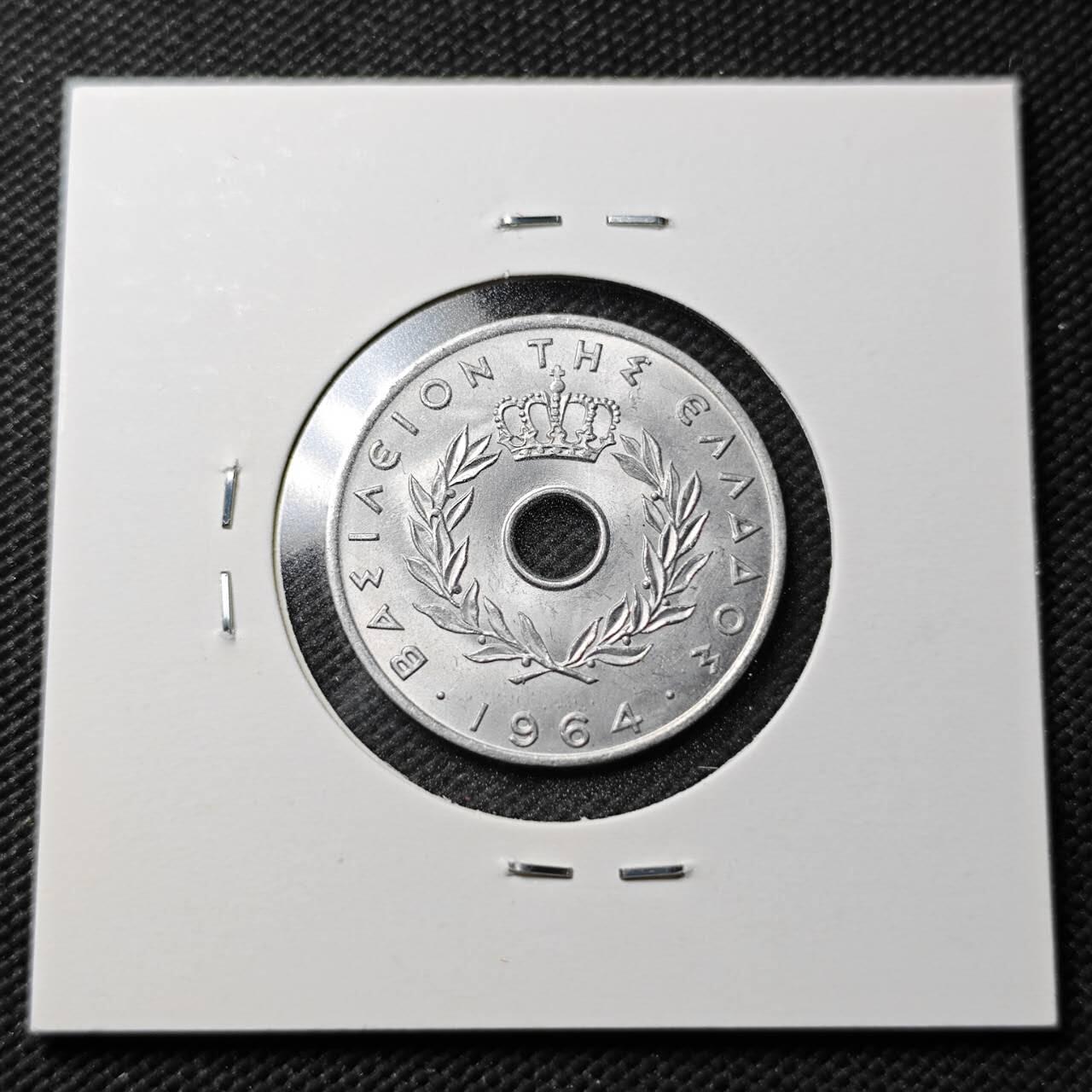 KK钱币收藏小铺  第360场  2月预留时间 周末发货  1964希腊20雷普塔