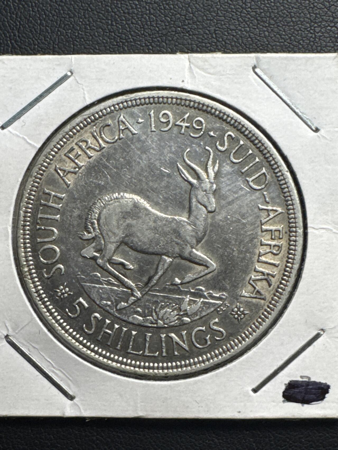 ❤️【币观天下】❤️ 第329期钱币拍卖- 2025.10.31周五晚上6点半场-长期征集拍品 南非5先令1949年高银