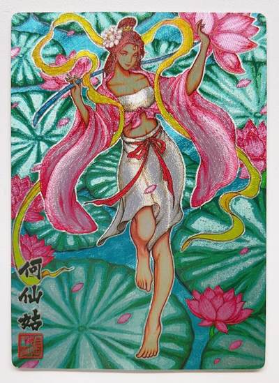 卡有江湖粉丝专场第一期 卡玩帕克神魔九州粗闪收藏卡 天师钟馗 燕赤霞 牛魔王 哪吒 何仙姑 法海 关羽帝君 大羿共八张