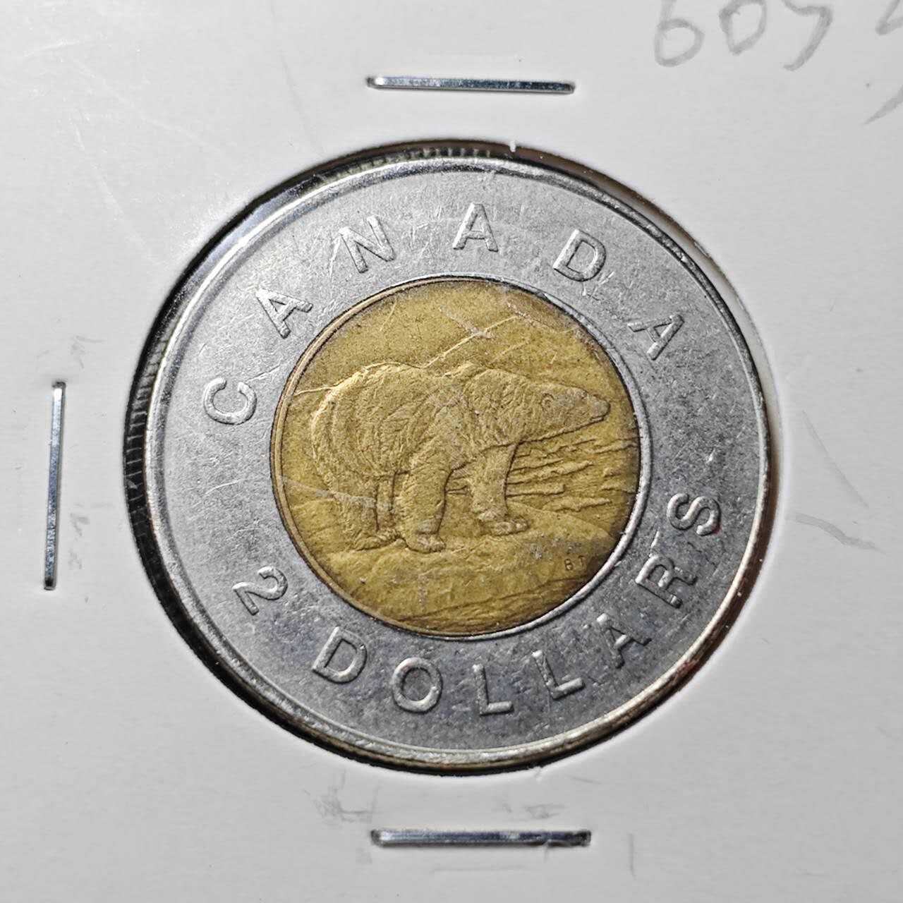 KK钱币收藏小铺  第360场  2月预留时间 周末发货  1996加拿大2元 