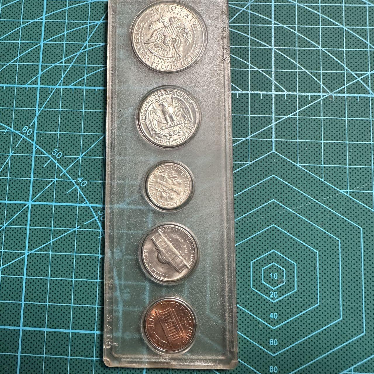 蒂克钱币-第54场 外国精品套币 银币专场 美国 套币5枚 肯尼迪 1964年高银版 90%银