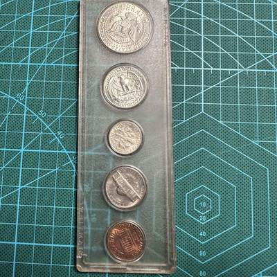 蒂克钱币-第54场 外国精品套币 银币专场 - 美国 套币5枚 肯尼迪 1964年高银版 90%银