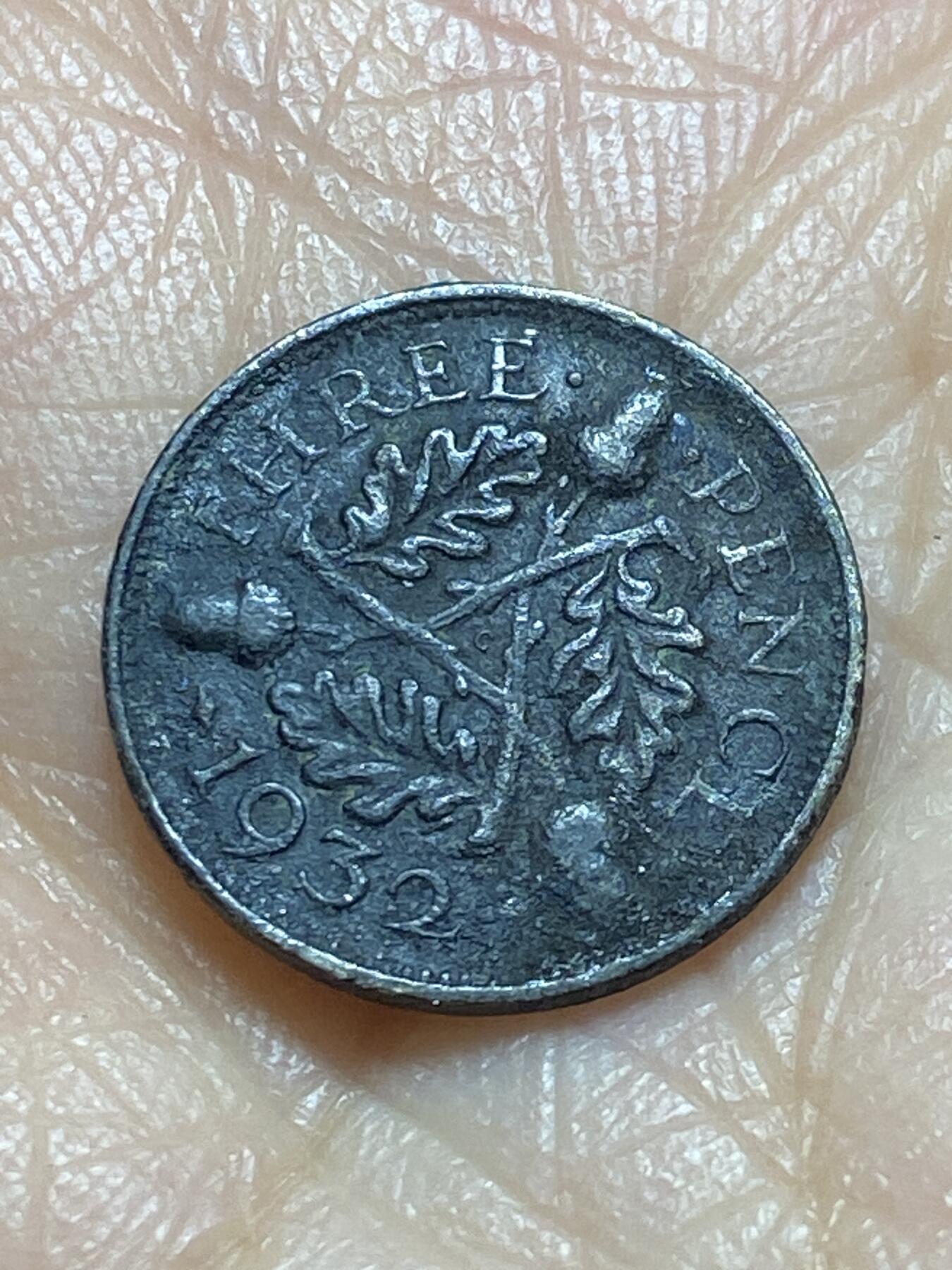 2025年第一百一十九场(总第一百四十五场）外国好品散币(免佣金) 英国🇬🇧1932年3便士银币(乔治五世第三版，500银)