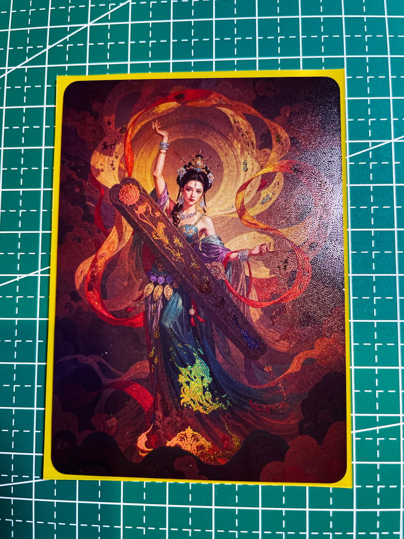 显眼宝35期 佣金1起 10月29日晚20:30截拍  狐狸卡牌 敦煌 飞天神女一张 折光彩闪 63*88