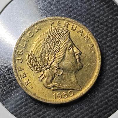 KK钱币收藏小铺  第360场  2月预留时间 周末发货 -  1960秘鲁5分铜币