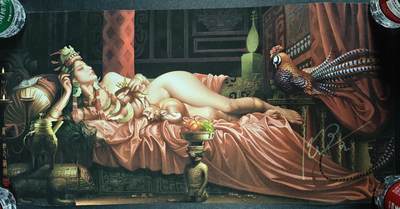 天玑星卡拍第133期《10.30周四截拍》持续收拍收评中 满赠卡需备注 - 【亲签复制画】张墨一 商·妲己祸国 亲签复制画