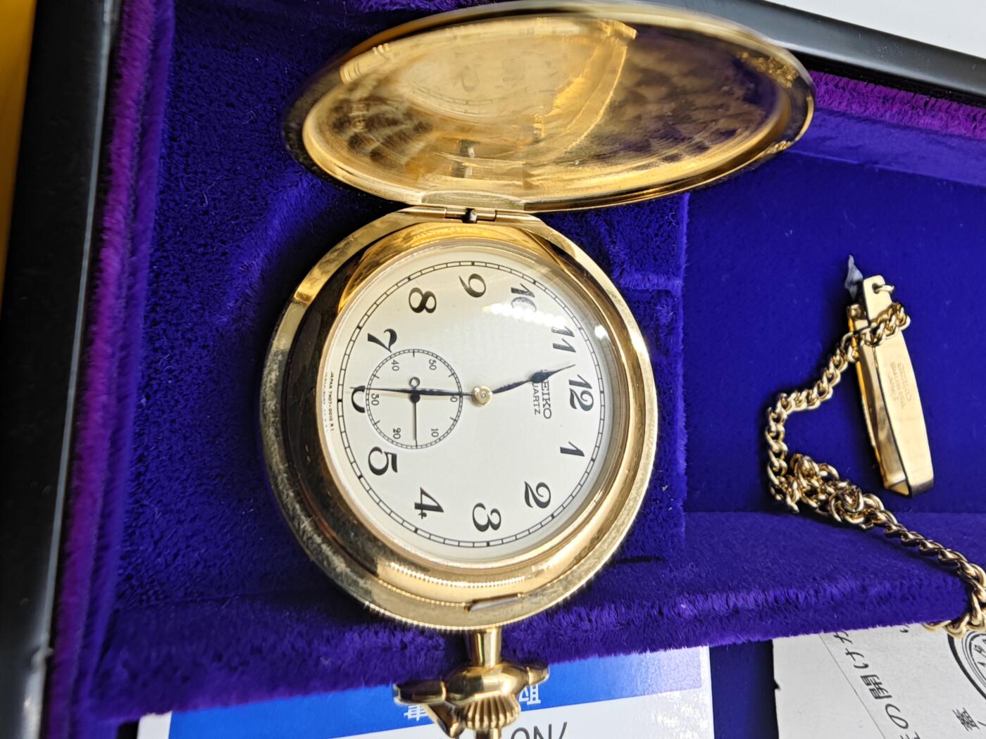 红色经典收藏拍卖专场第28期 赠内阁总理大臣的怀表 日本精工 石英表