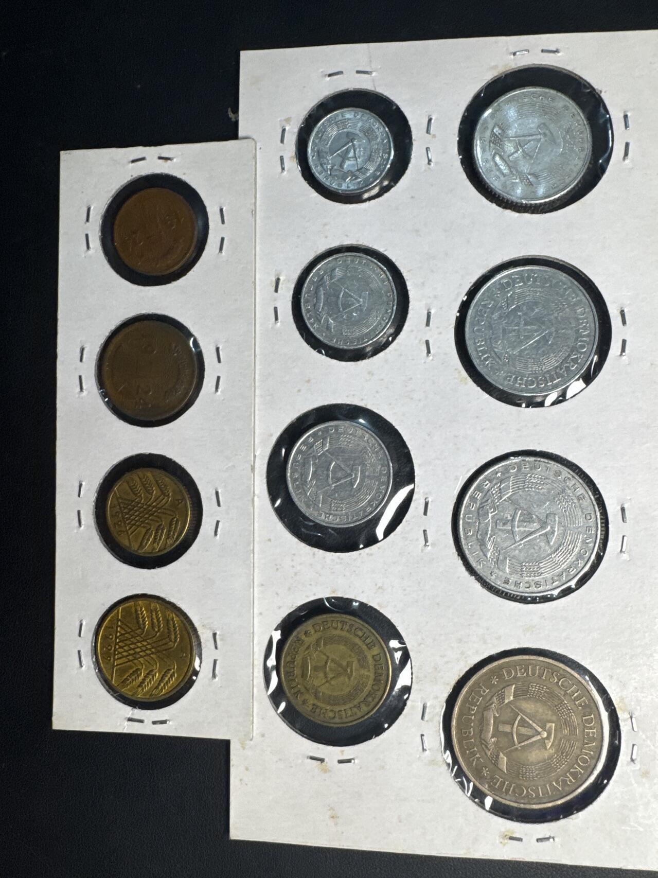 ❤️【币观天下】❤️ 第329期钱币拍卖- 2025.10.31周五晚上6点半场-长期征集拍品 东德8枚+魏玛共和国4枚各一组