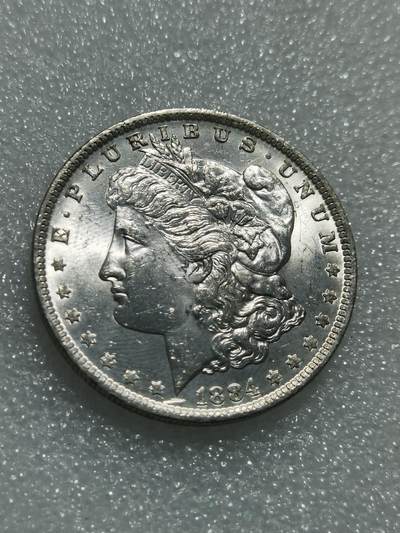 天下钱庄专场欢迎参拍 - UNC 1884美国摩根一美元银币