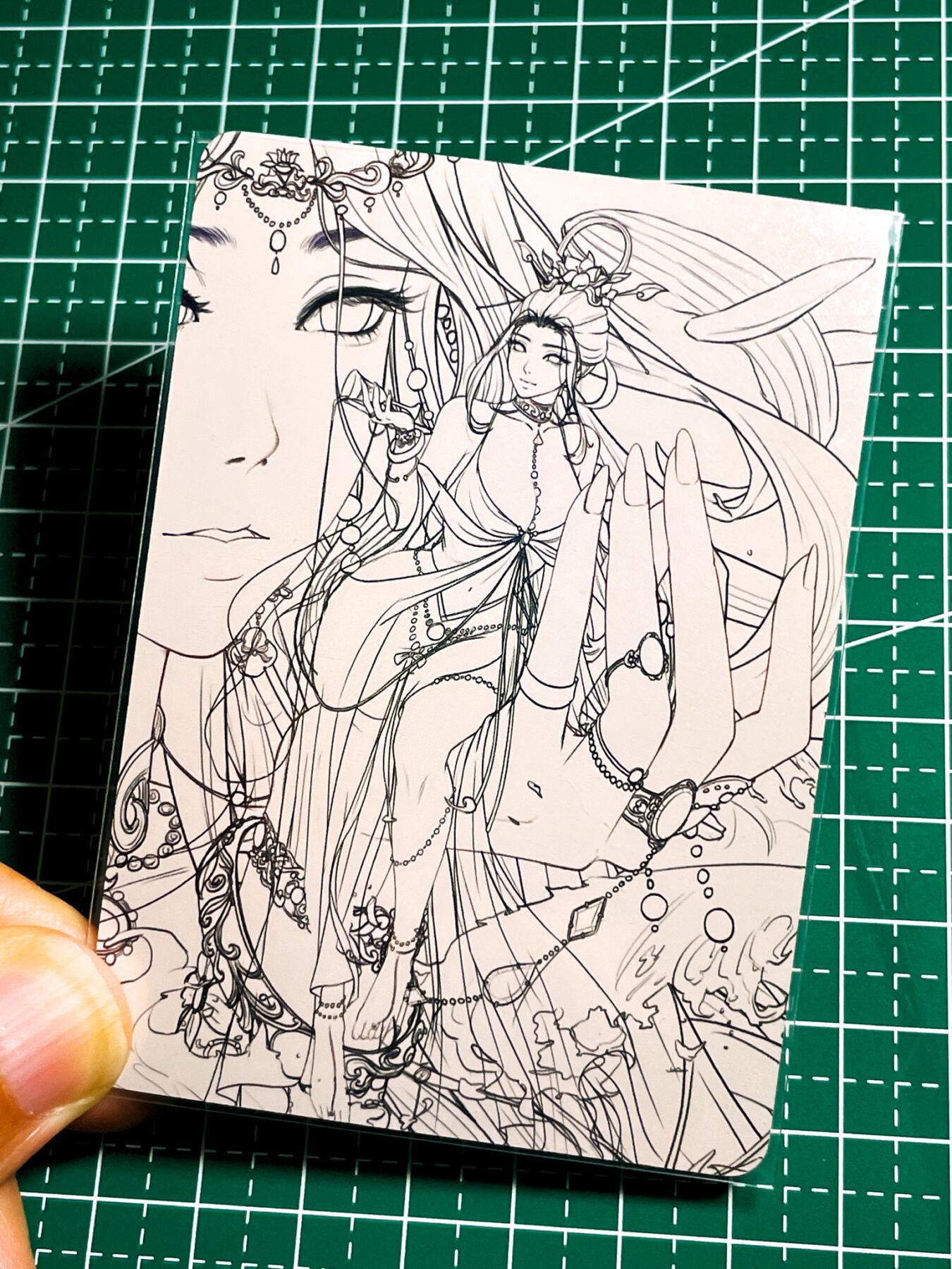 显眼宝35期 佣金1起 10月29日晚20:30截拍  回血哥  线稿卡一枚 63*88