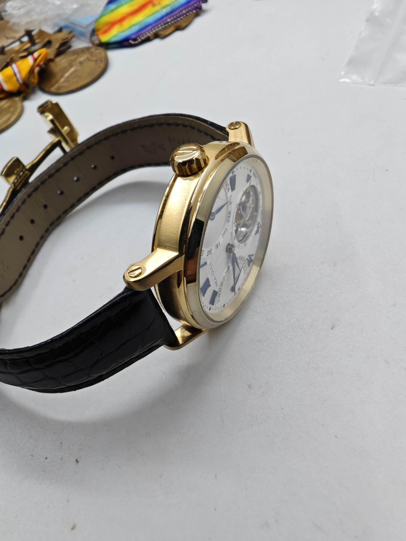 红色经典收藏拍卖专场第28期 保真原装海鸥手动陀飞轮皮带机械表818.924传承系列