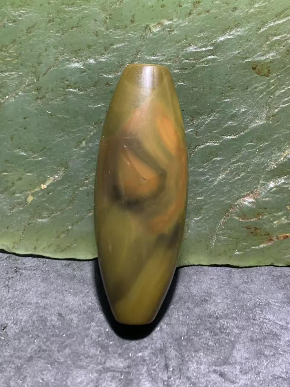 精美高玉化天眼纹战国红玛瑙勒子一颗