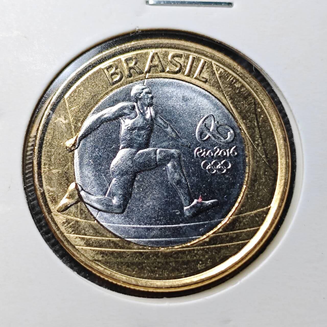 KK钱币收藏小铺  第360场  2月预留时间 周末发货 巴西1瑞尔双色币 纪念币 