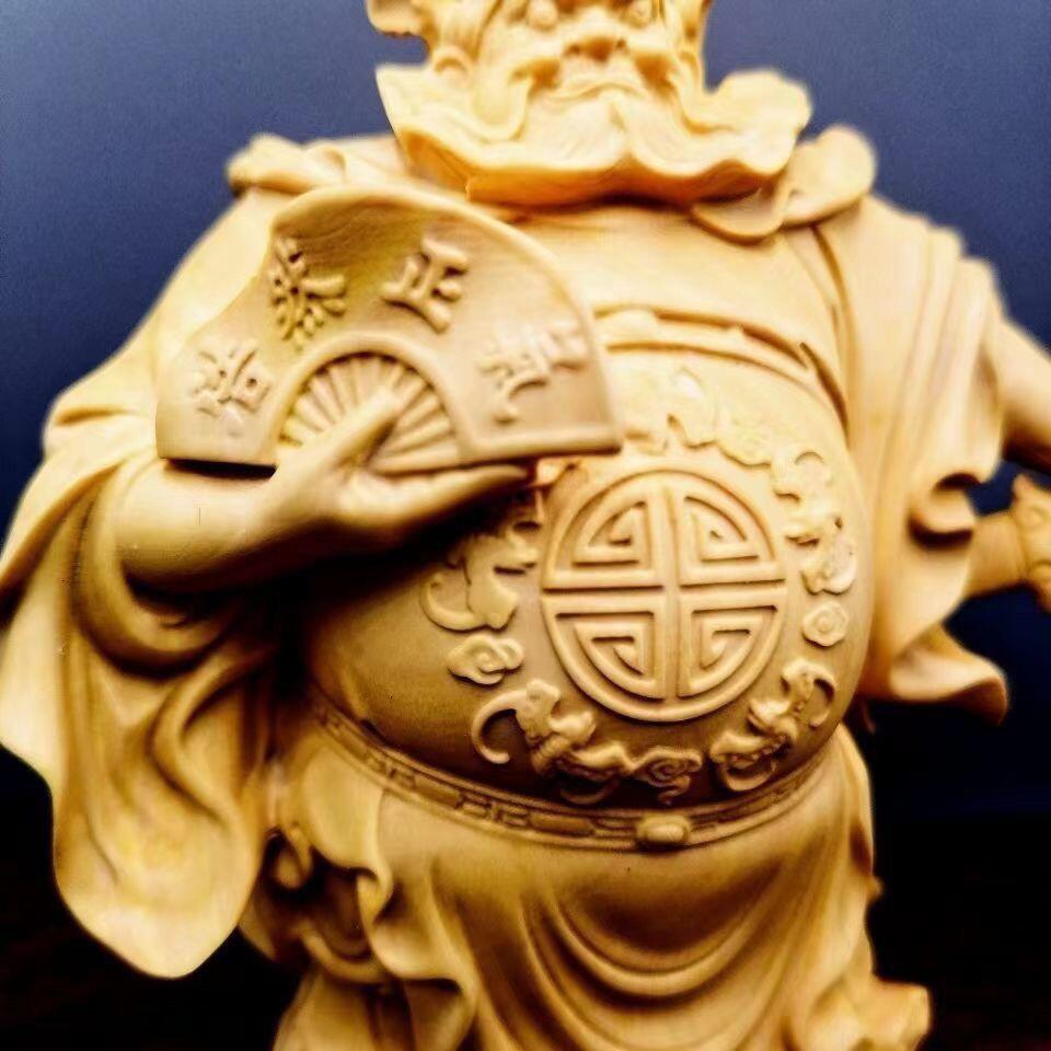 听雨轩 （十二）精品木雕 核雕 黄杨木雕 纳福钟馗手把件 8cm