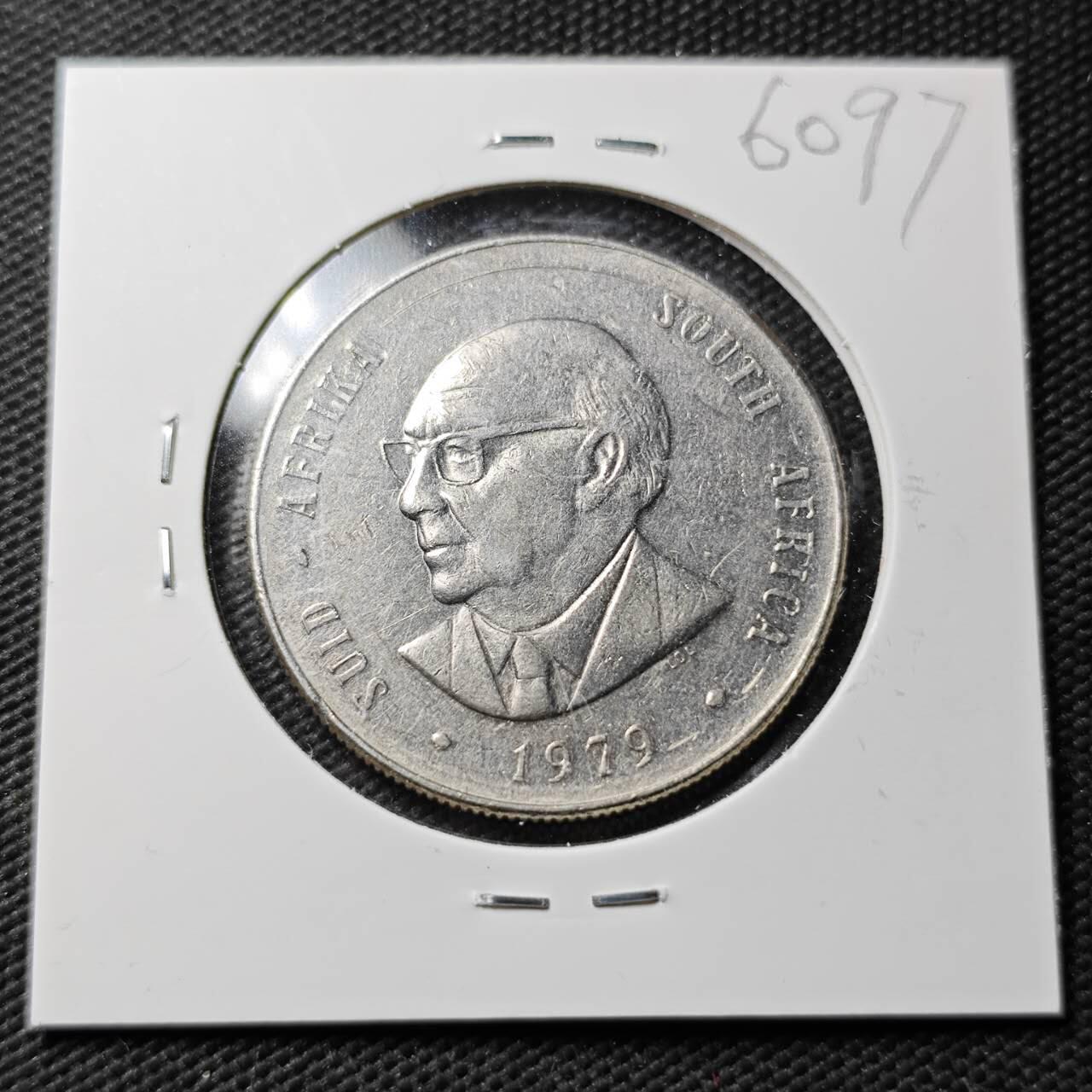 KK钱币收藏小铺  第360场  2月预留时间 周末发货  1979南非1兰特