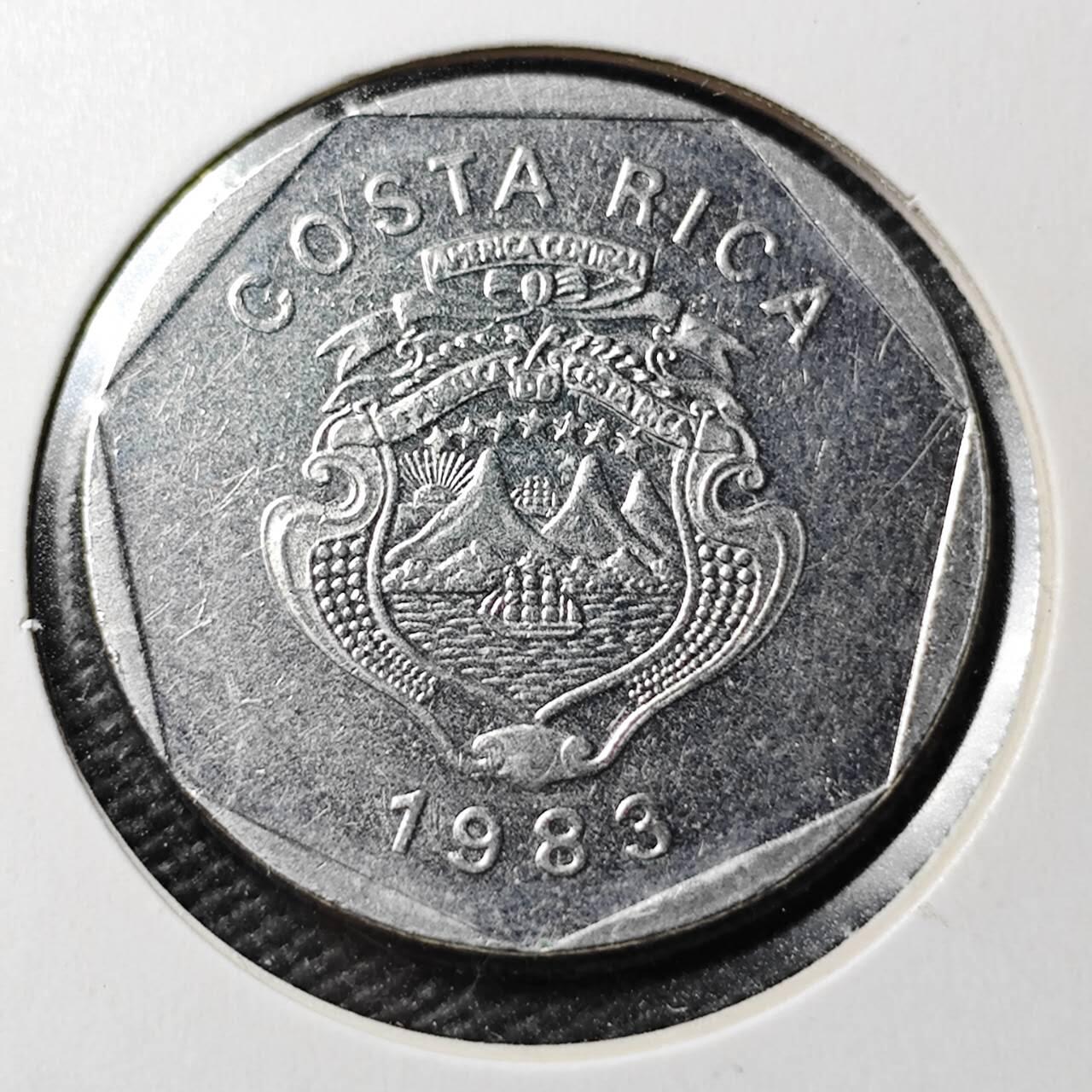 KK钱币收藏小铺  第360场  2月预留时间 周末发货 哥斯达黎加5科朗 