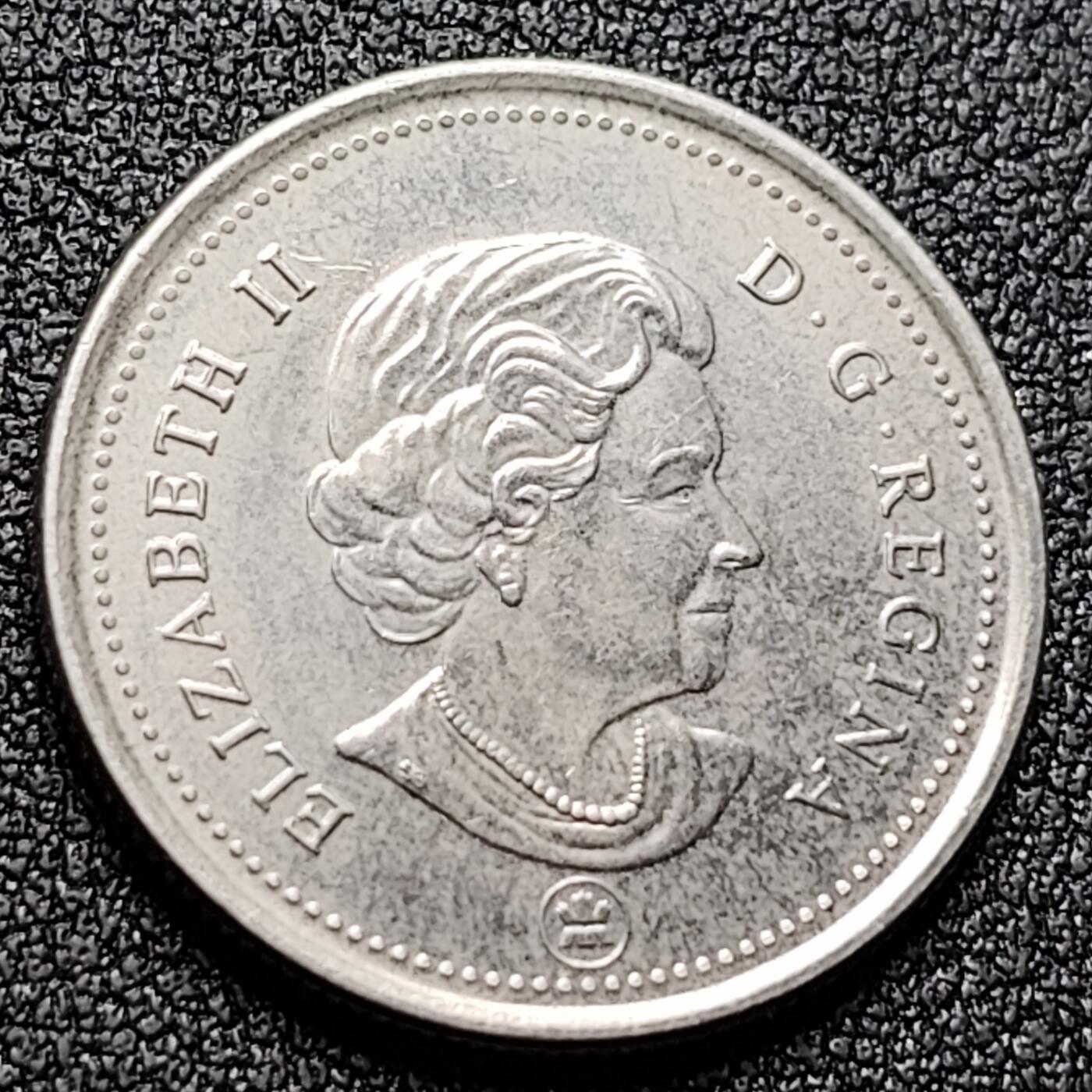 泉币菌-第119场-精品福利场 高币值 加拿大2006年1/4加拿大元 伊丽莎白二世 驯鹿 24mm 