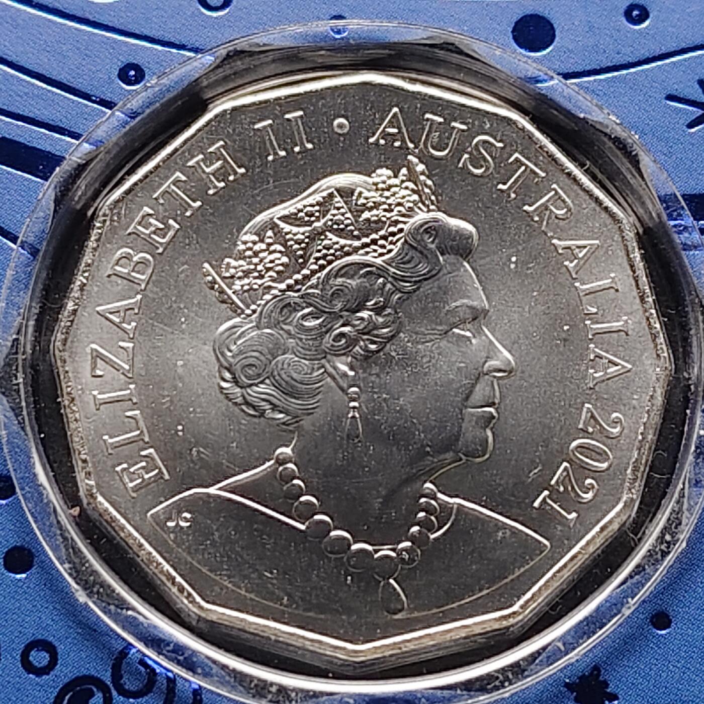 【全场包邮】纯粹捡漏拍473场（免费代拍第10场） 澳大利亚2021年50分圣诞装饰系列夏天的阳光和冲浪官方卡装纪念币