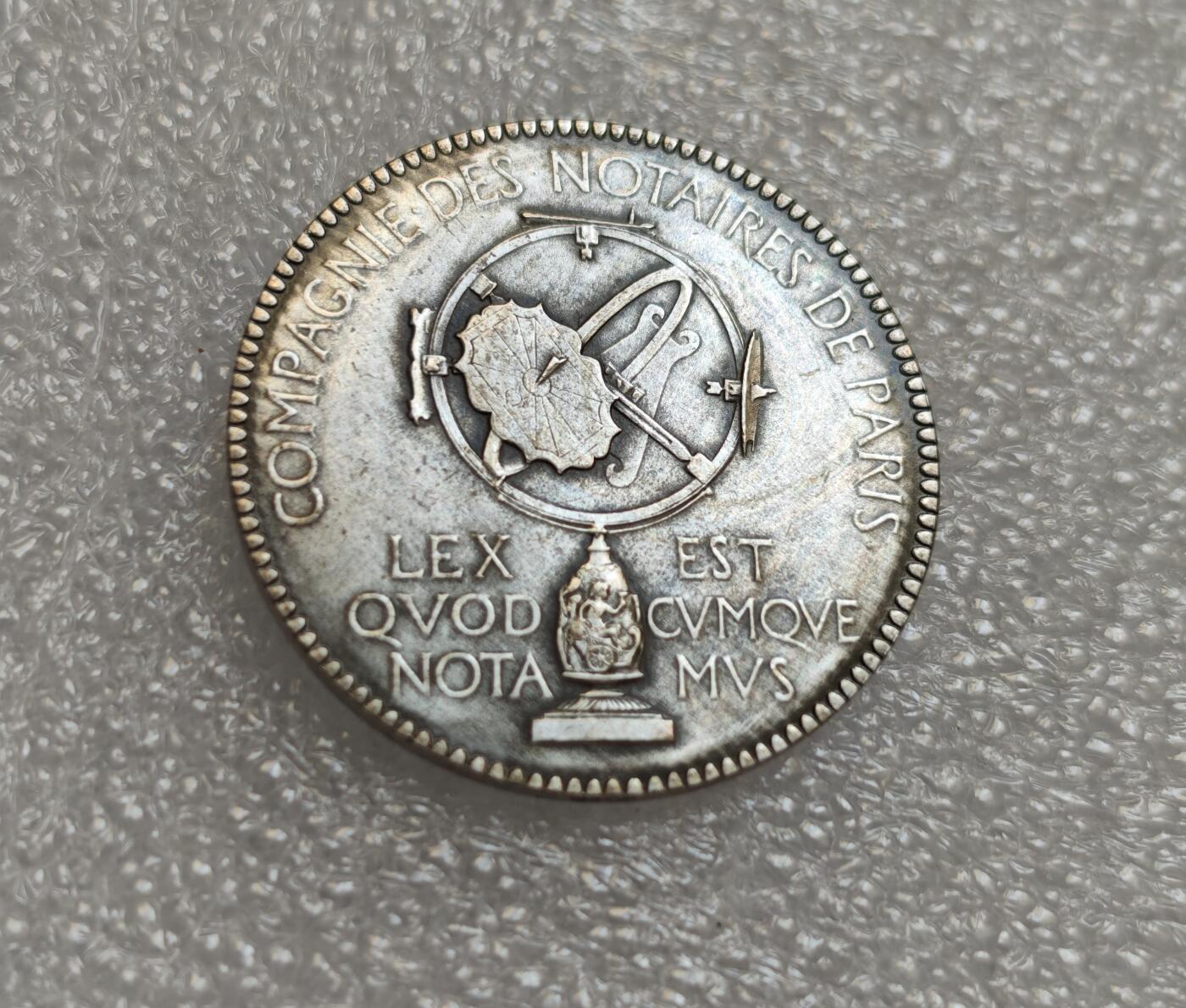 瓶子🏺第214期拍卖会  20世纪初期法国天文JETON铜质代币章  镀银版