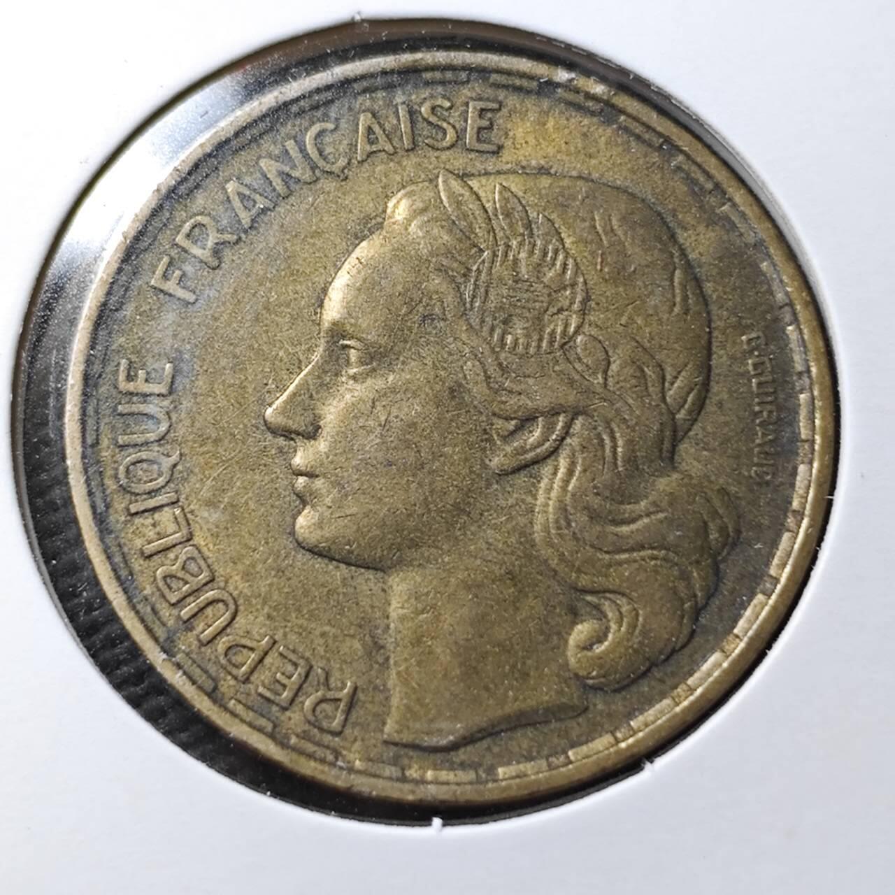 KK钱币收藏小铺  第360场  2月预留时间 周末发货  1953法国50法郎